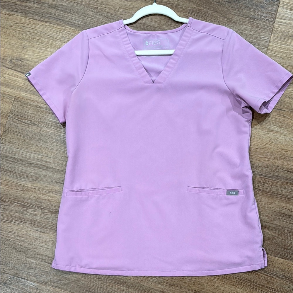 FIGS Women's Pink Scrub Top